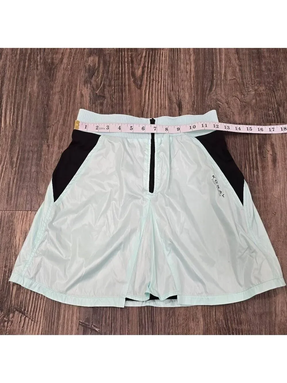 Koral Light Blue Zip Front Lined Skirt | Sport-Luxe Active Mini Skirt Size  XS